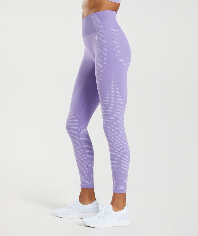 Women's Gymshark Vital Seamless 2.0 Leggings Lavender | CA 8A7105